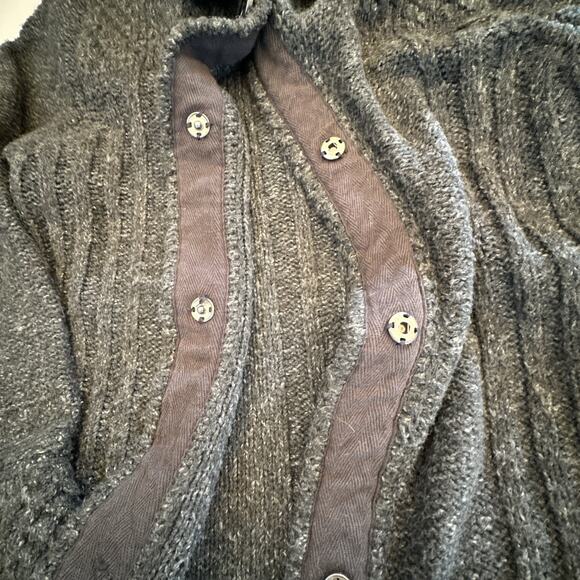 Prana Elsin Cardigan Sweater Womens XS Gray Heavy Duster Cottagecore Boho - Picture 5 of 16